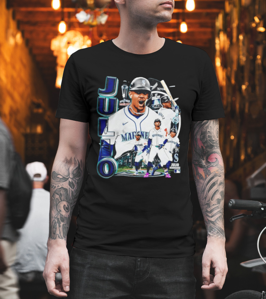 Julio Rodriguez Seattle Mariners MLB 2026 Collage Mariners Baseball Player T-Shirt