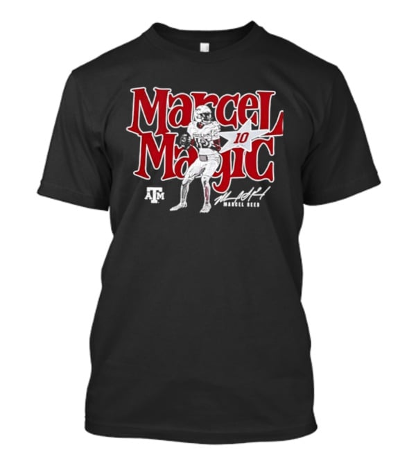 Texas A&M Aggies Marcel Reed 10 Marcel Magic Player Signature T-Shirt