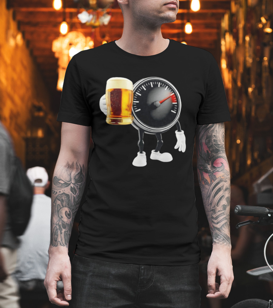 Speedometer Beer Gauge Fun Drinking Meter T-Shirt