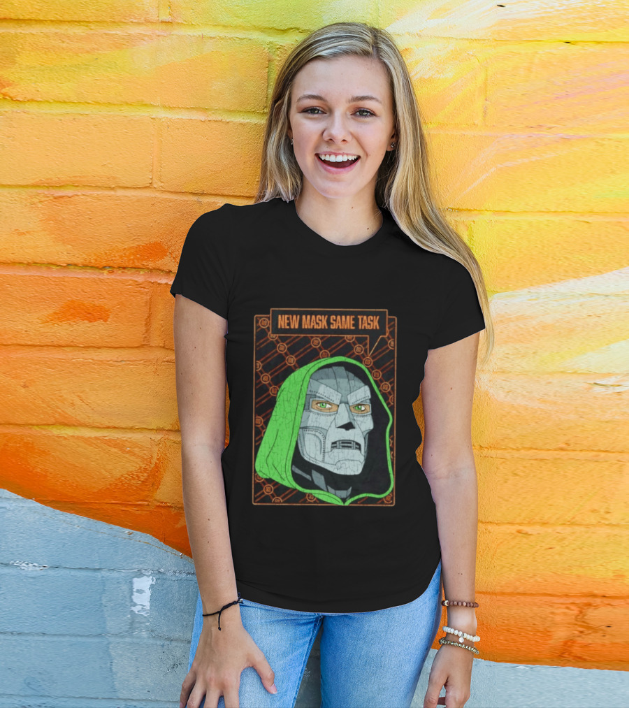 New Mask Same Task Doctor Doom Marvel Villain Green Hood Comic Book Hero T-Shirt