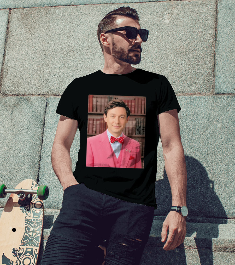Pinky Herman Jon Ossoff Bow Tie Suit T-Shirt