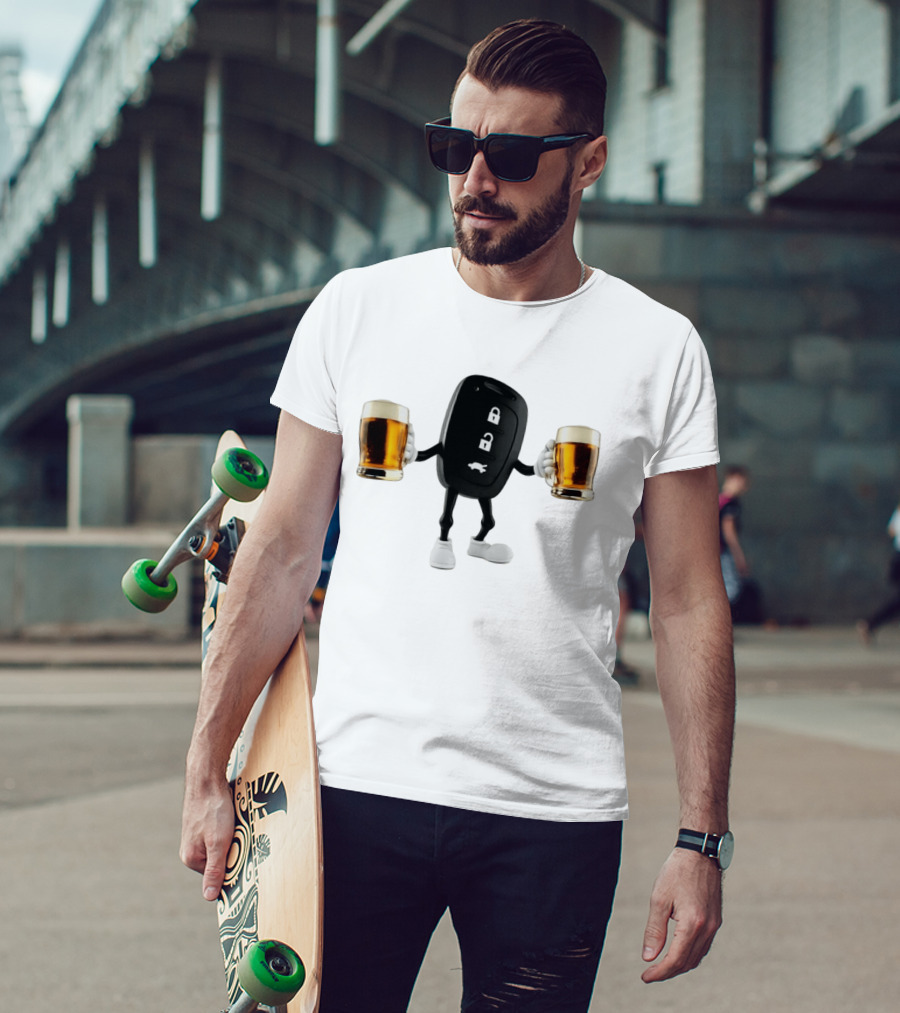 Car Keys Beer S Lock Unlock Funny Meme T-Shirt