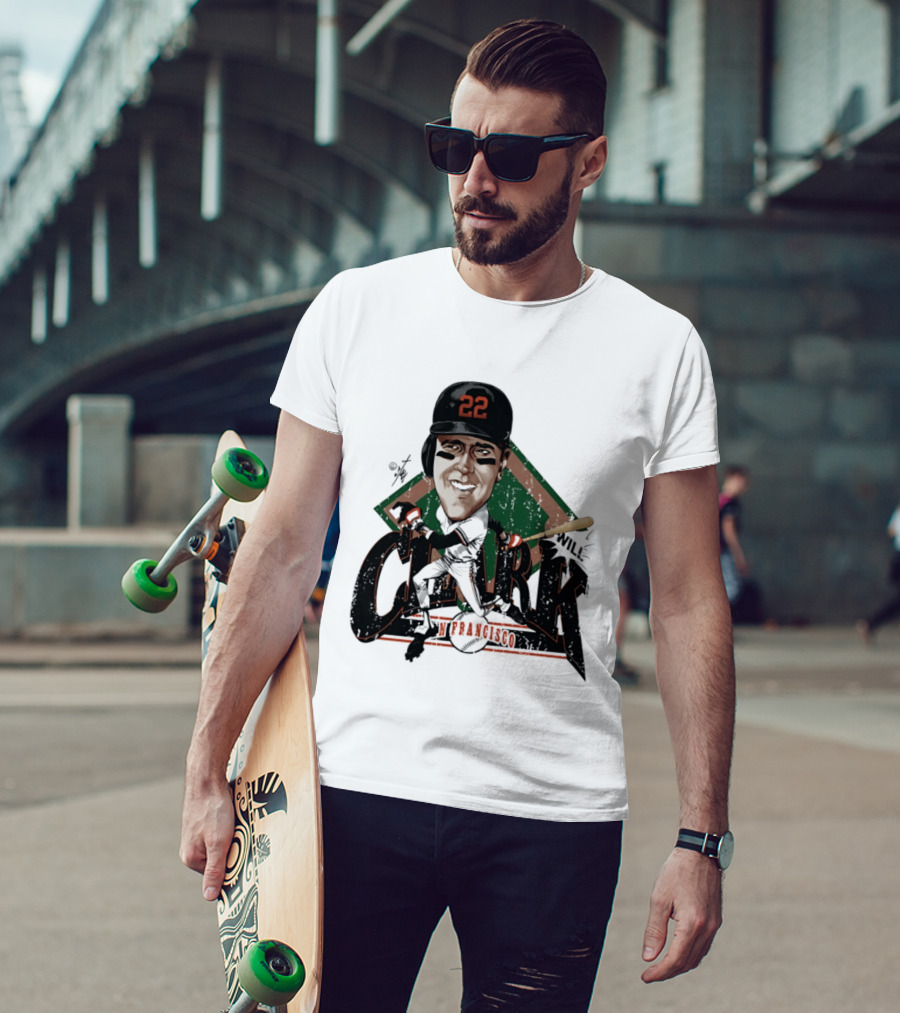 Will Clark San Francisco Giants 22 Bruce Stark Caricature T-Shirt