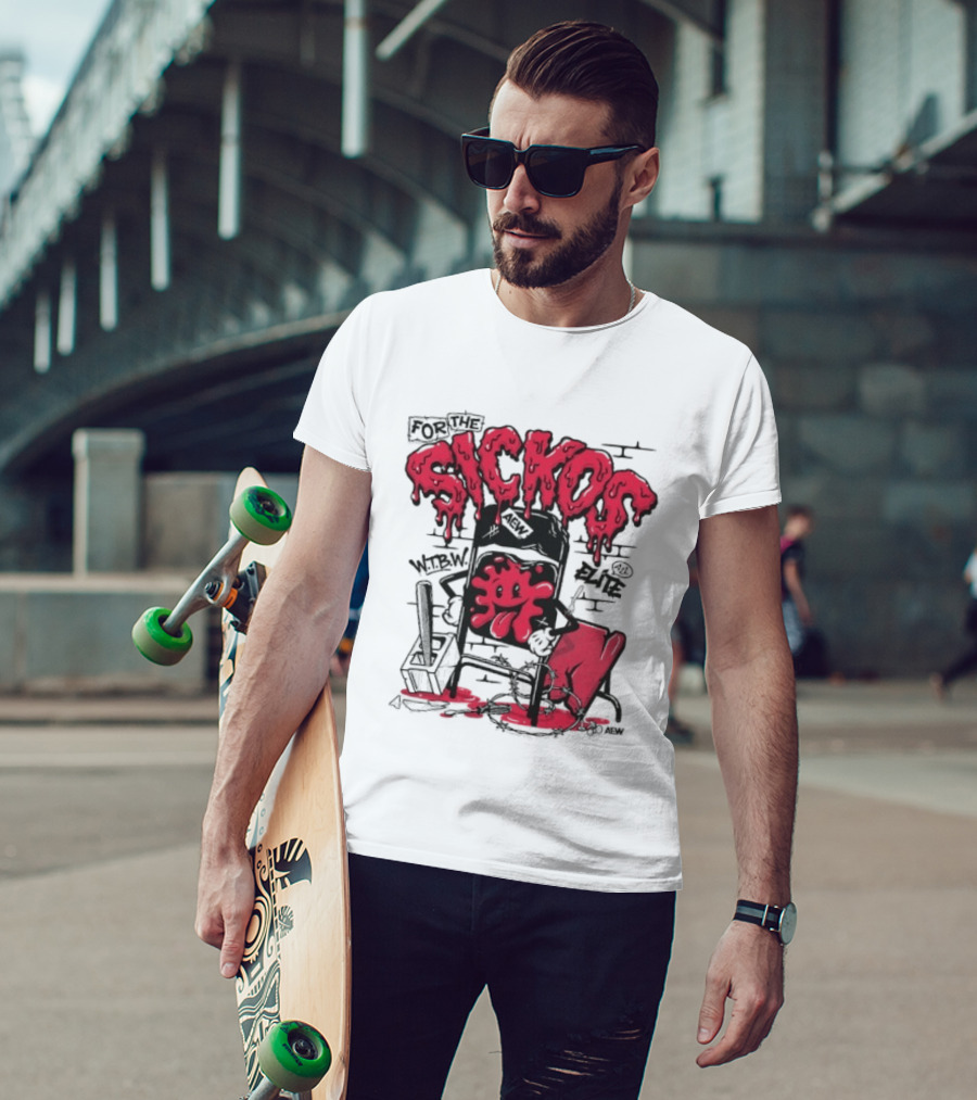 For The Sickos AEW All Elite Wrestling Dripping Graffiti T-Shirt