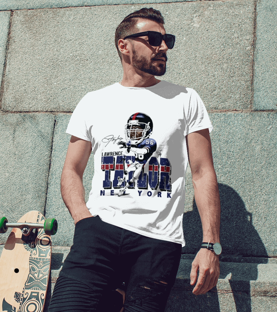 Lawrence Taylor New York Giants Bruce Stark Caricature 56 T-Shirt