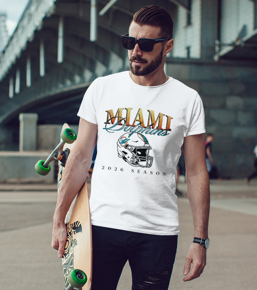 Miami Dolphins 2026 Season Helmet T-Shirt