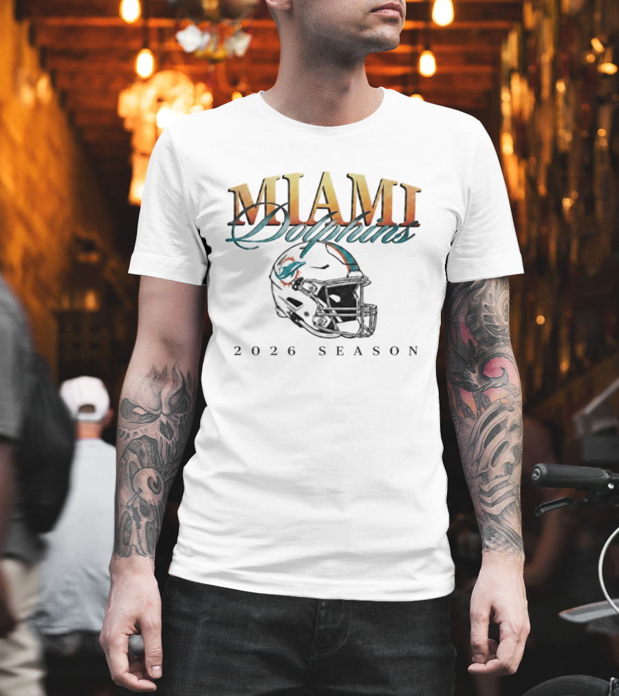 Miami Dolphins 2026 Season Helmet T-Shirt