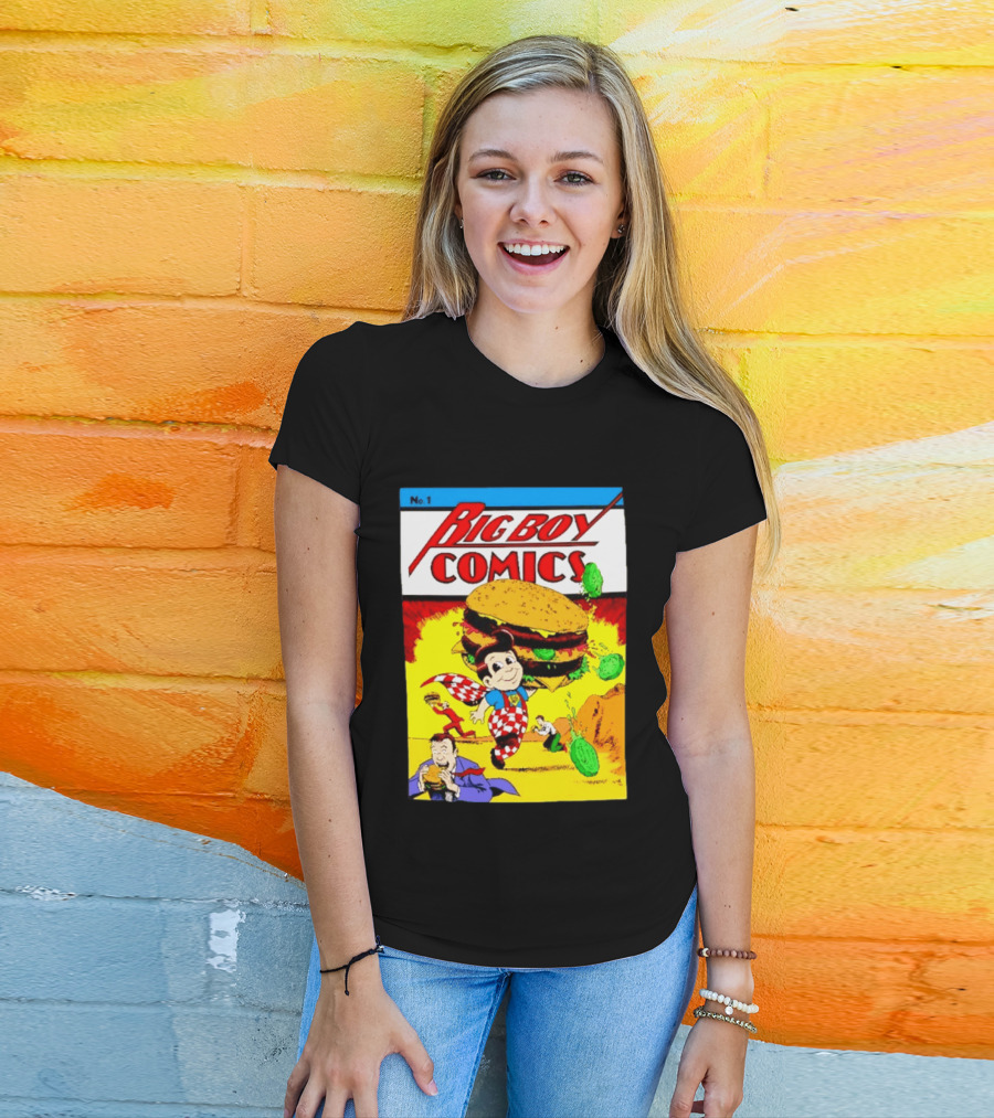 Big Boy Comics No 1 Hamburger Adventure Retro Comic Cover T-Shirt