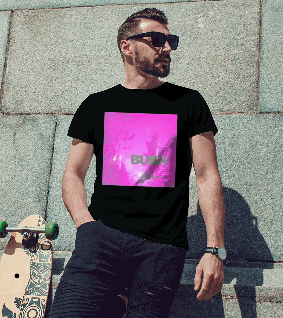 Bush Loaded The Greatest Hits 1994 2023 Pink Album Cover T-Shirt