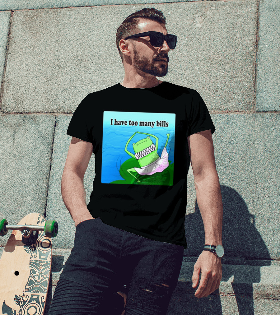 I Have Too Many Bills Dancing Frog Ballerina T-Shirt