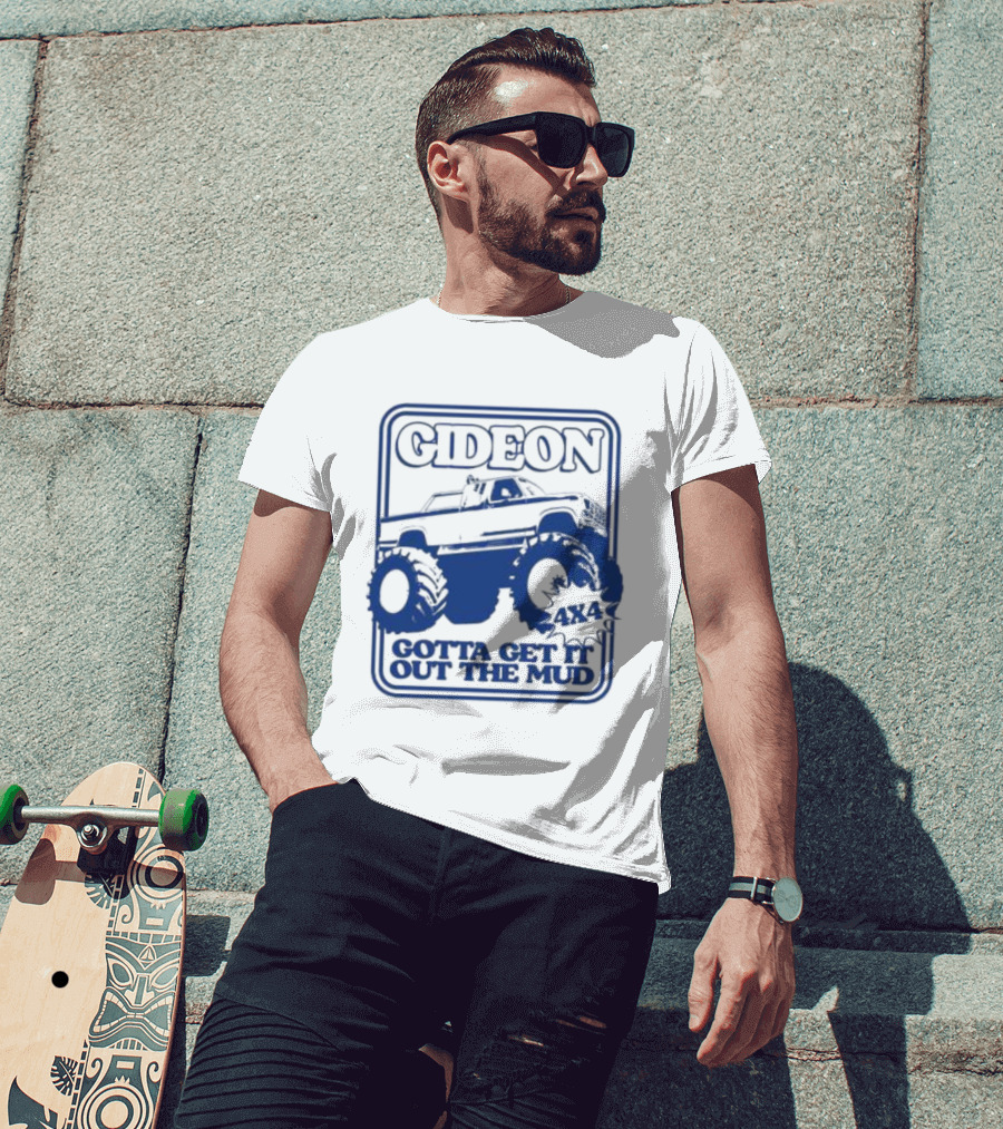 Gideon Monster Truck 4X4 Gotta Get It Out The Mud Ringer T-Shirt