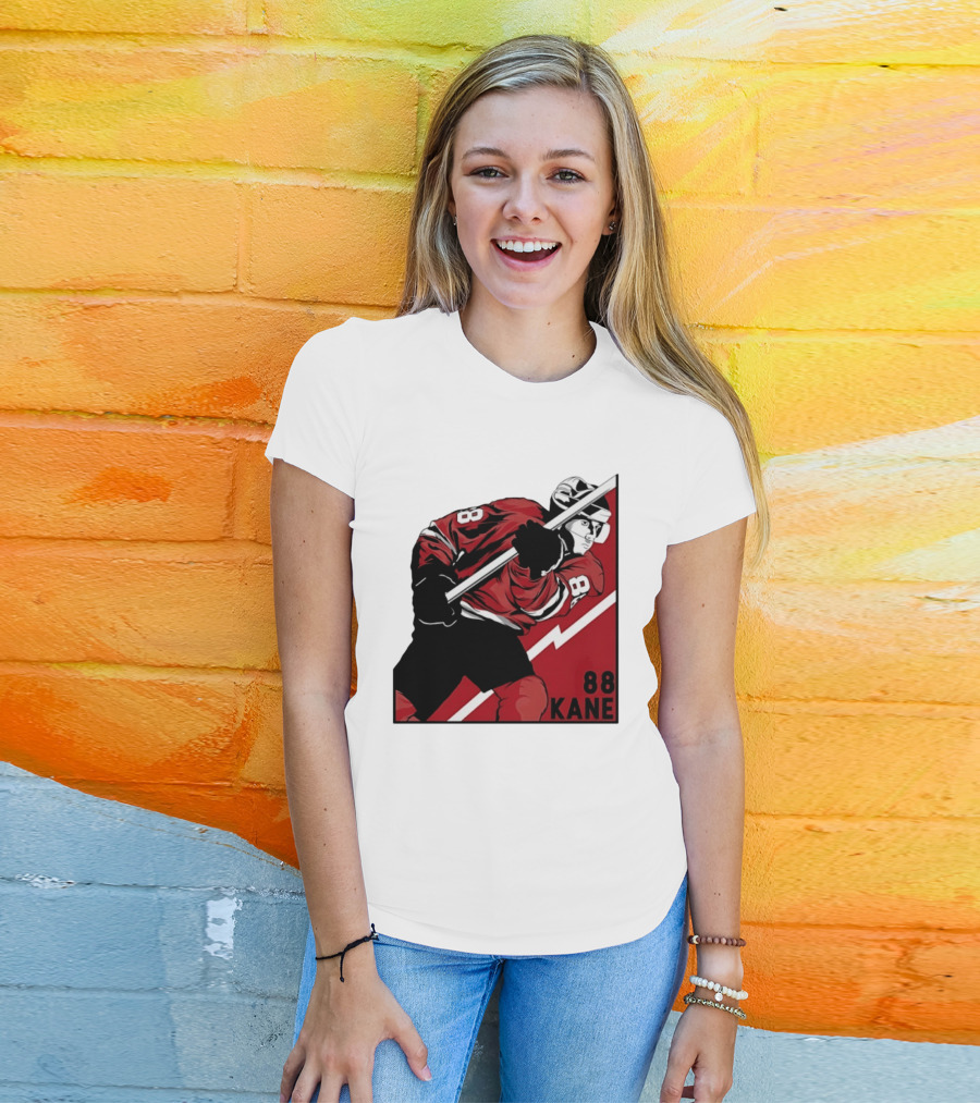 Patrick Kane 88 Chicago Blackhawks Comic Style Hockey Player T-Shirt
