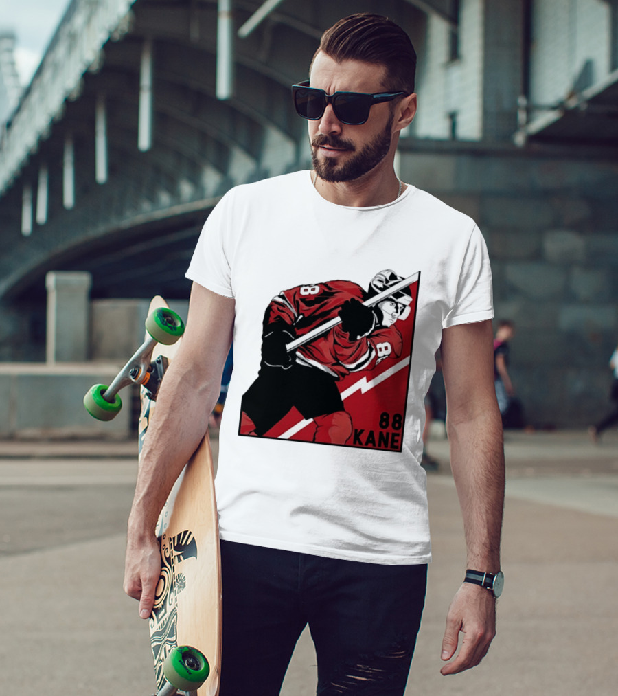 Patrick Kane 88 Chicago Blackhawks Comic Style Hockey Player T-Shirt