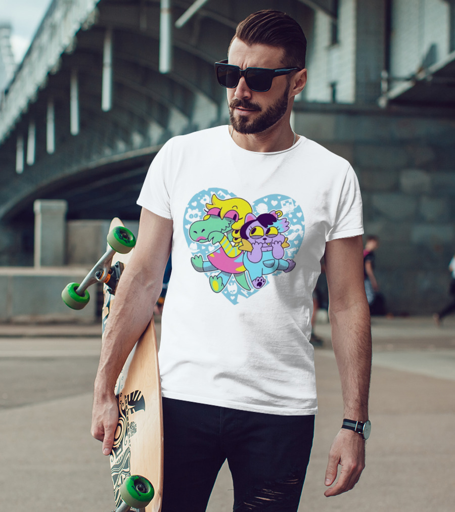 So Hyped 10th Anniversary Undertale Deltarune Heart Characters T-Shirt