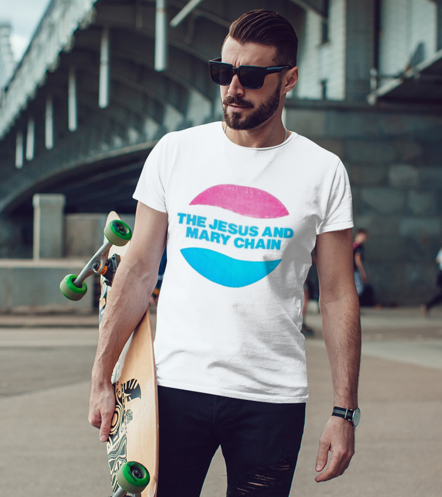 The Jesus And Mary Chain Pink Blue Lips Alternative Rock T-Shirt