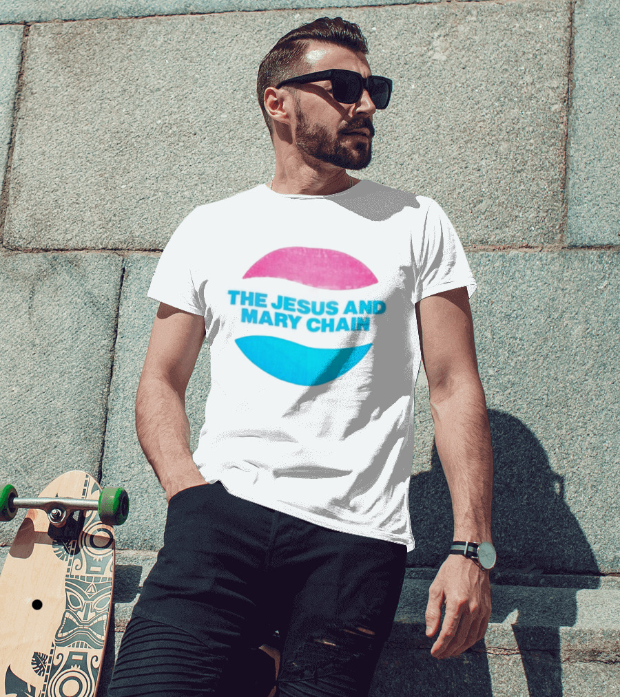The Jesus And Mary Chain Pink Blue Lips Alternative Rock T-Shirt