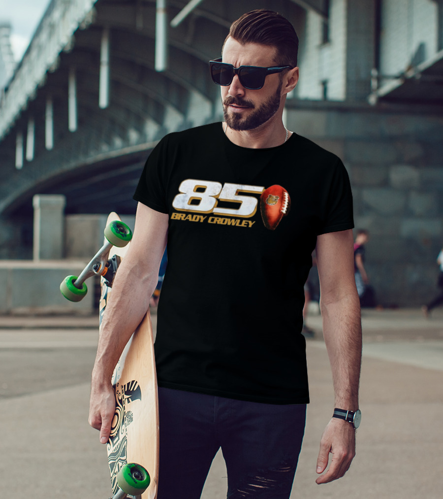 85 Brady Crowley Football Bear T-Shirt