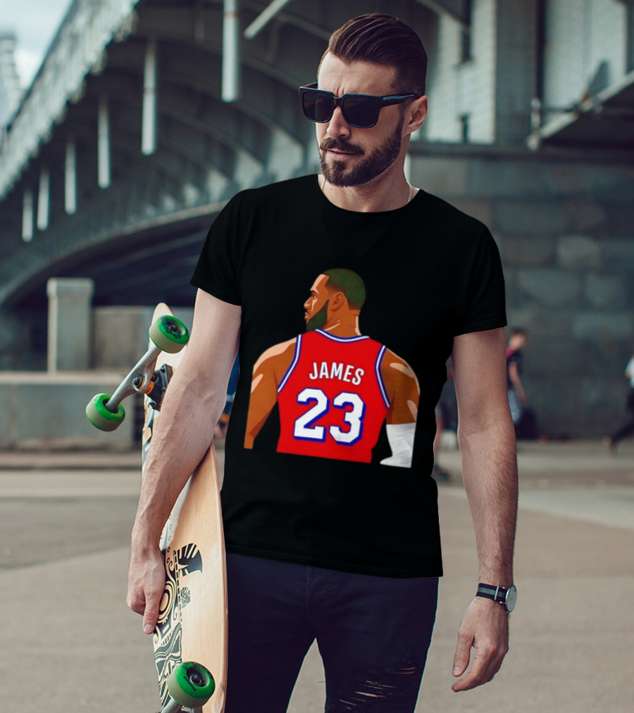 Lebron James 23 Philadelphia 76ers Red Jersey T-Shirt