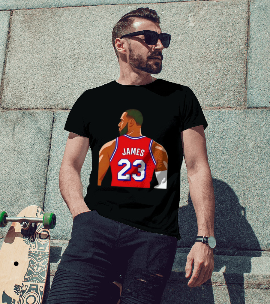 Lebron James 23 Philadelphia 76ers Red Jersey T-Shirt