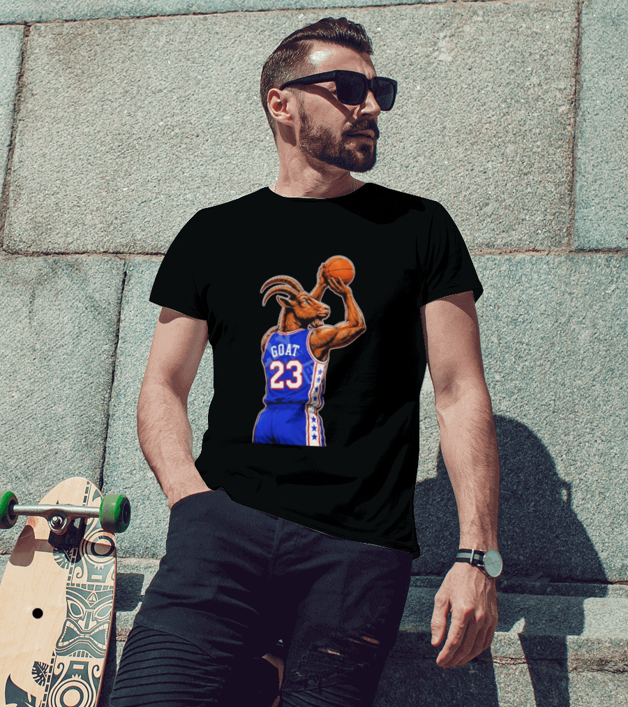 GOAT 23 Basketball Jersey Philadelphia Sixers LeBron James T-Shirt