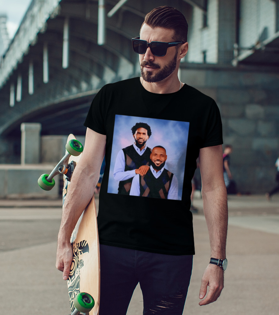 Philadelphia 76ers Lebron James Joel Embiid Step Brothers T-Shirt