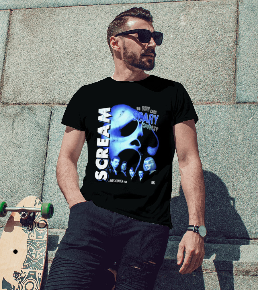 Scream Do You Like Scary Movies A Wes Craven Film Retro Collage T-Shirt
