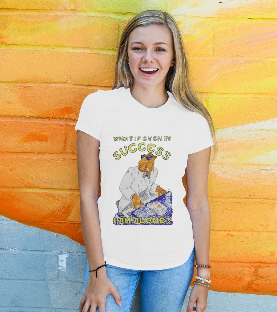 What If Even In Success I Am Alone Cool Camel Playing Piano T-Shirt