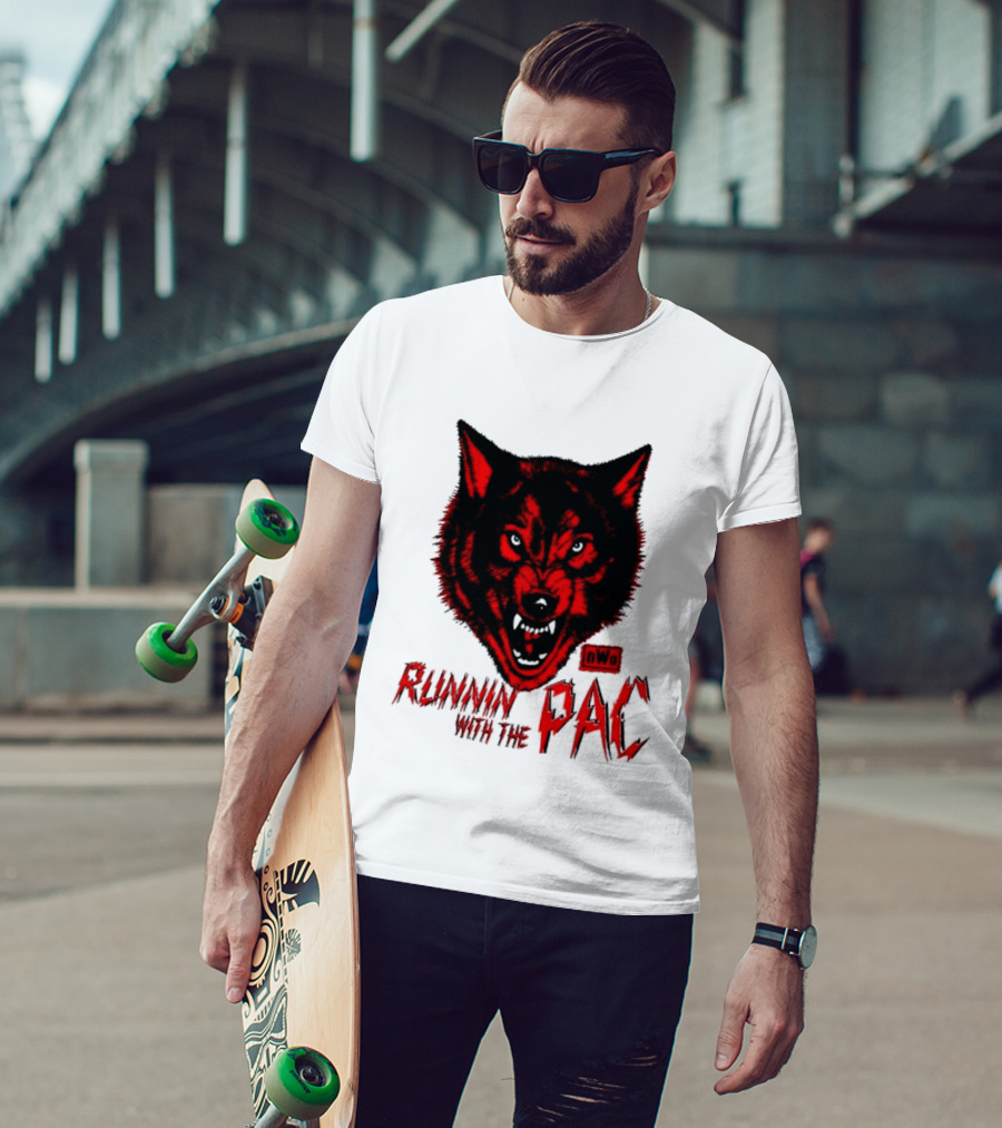 Runnin With The Pac Wolf NWo New World Order 2 Sided T-Shirt