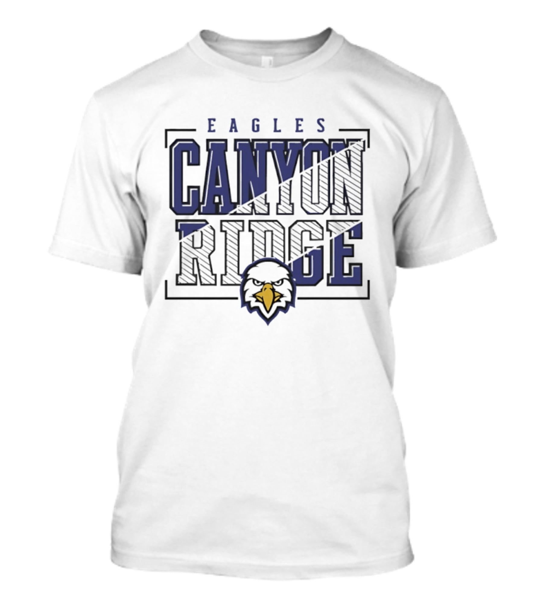 Canyon Ridge Eagles Crown Trio Slanted Lines Head T-Shirt