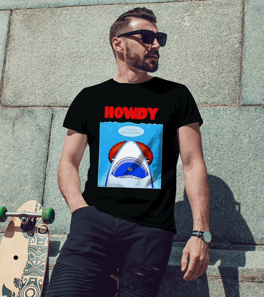 Howdy I'm Woody Shark Howdy Howdy Howdy Toy Story Mashup T-Shirt