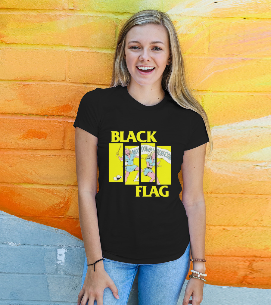 Black Flag Midtown High Comix Punk Rock Mid 20th Century T-Shirt