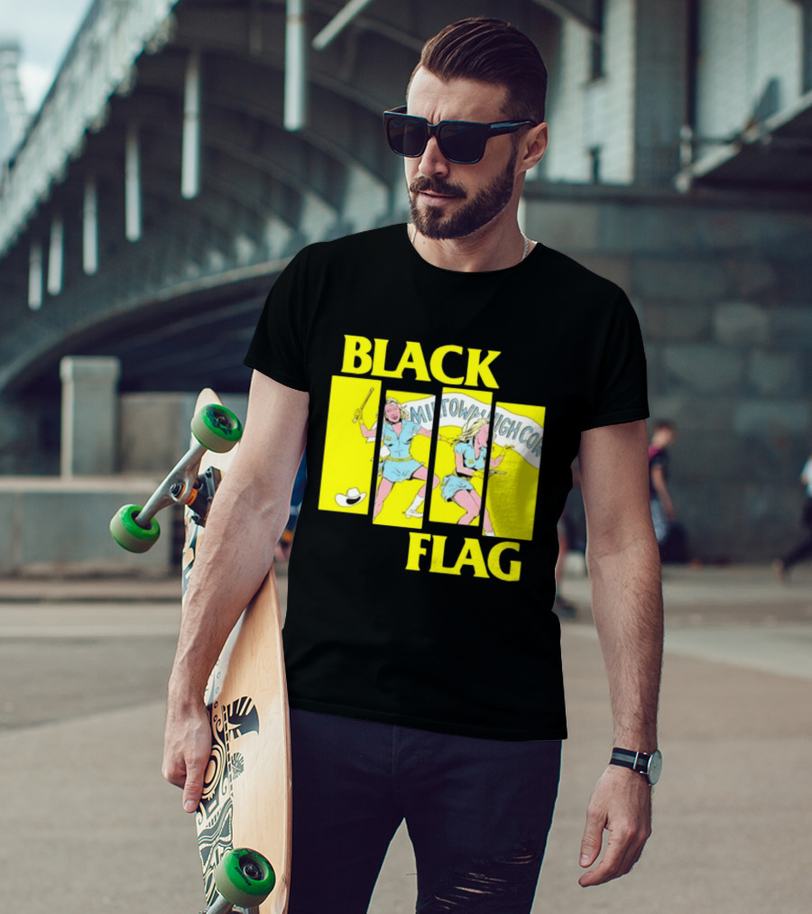 Black Flag Midtown High Comix Punk Rock Mid 20th Century T-Shirt