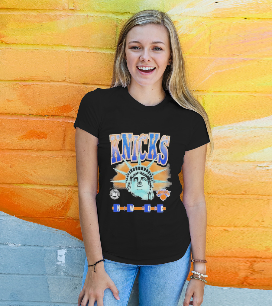 Knicks NBA N W O K Statue Liberty T-Shirt