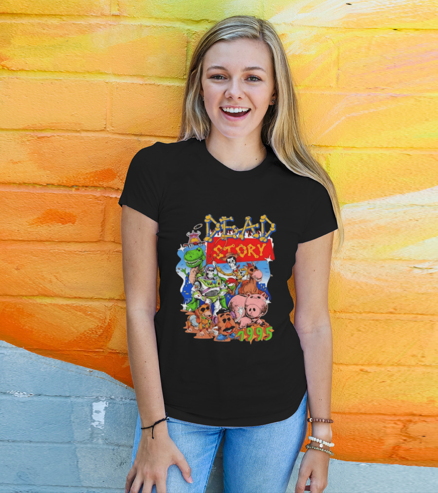 Dead Story Toy Story 1995 Woody Buzz Lightyear Rex Hamm Potato Head Slinky Dog T-Shirt