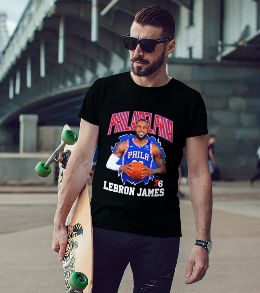 Philadelphia 76ers LeBron James Basketball Jersey Fan T-Shirt