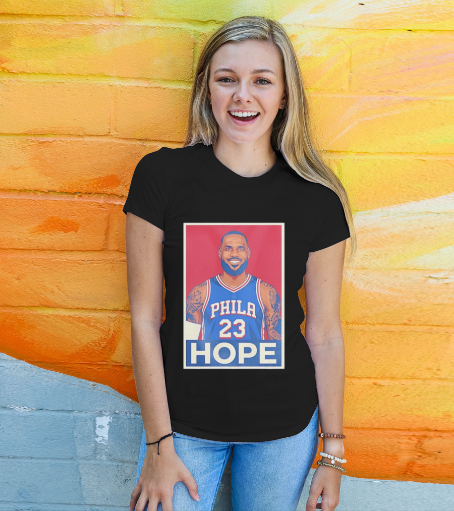 LeBron James 23 Phila Hope Basketball Jersey T-Shirt