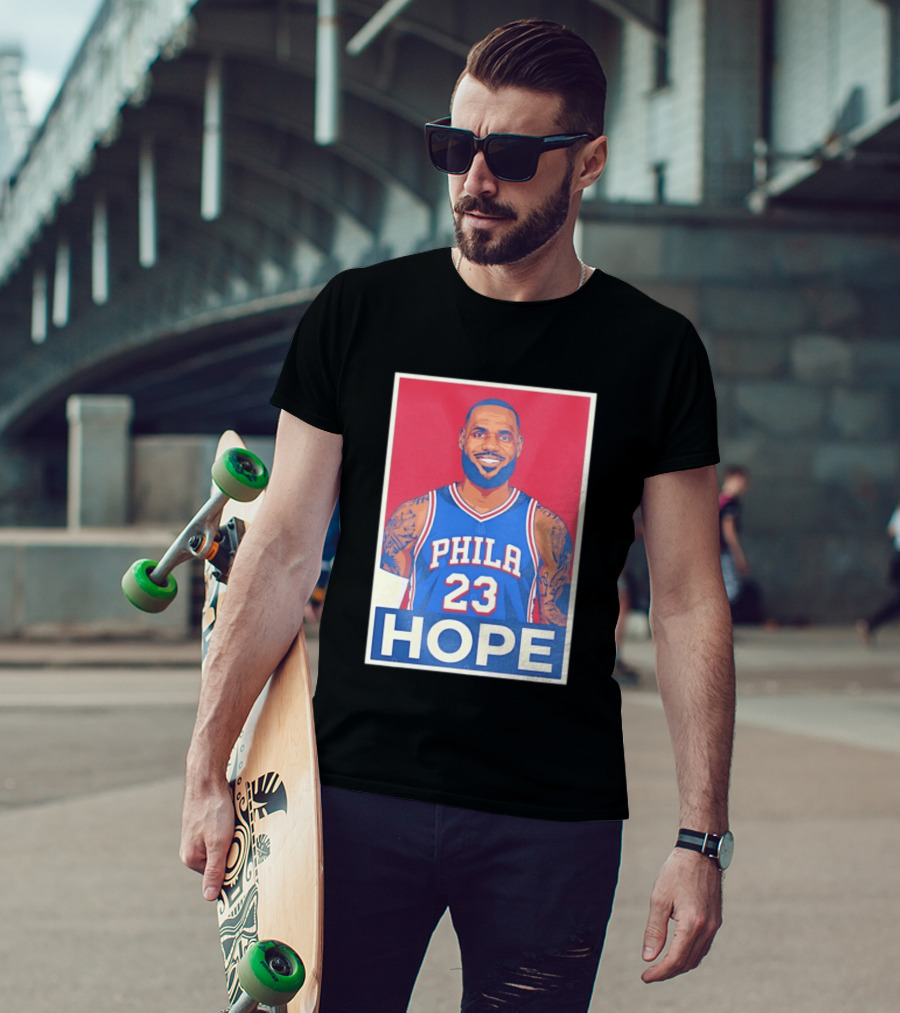 LeBron James 23 Phila Hope Basketball Jersey T-Shirt