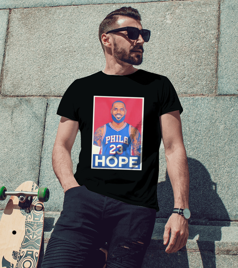 LeBron James 23 Phila Hope Basketball Jersey T-Shirt