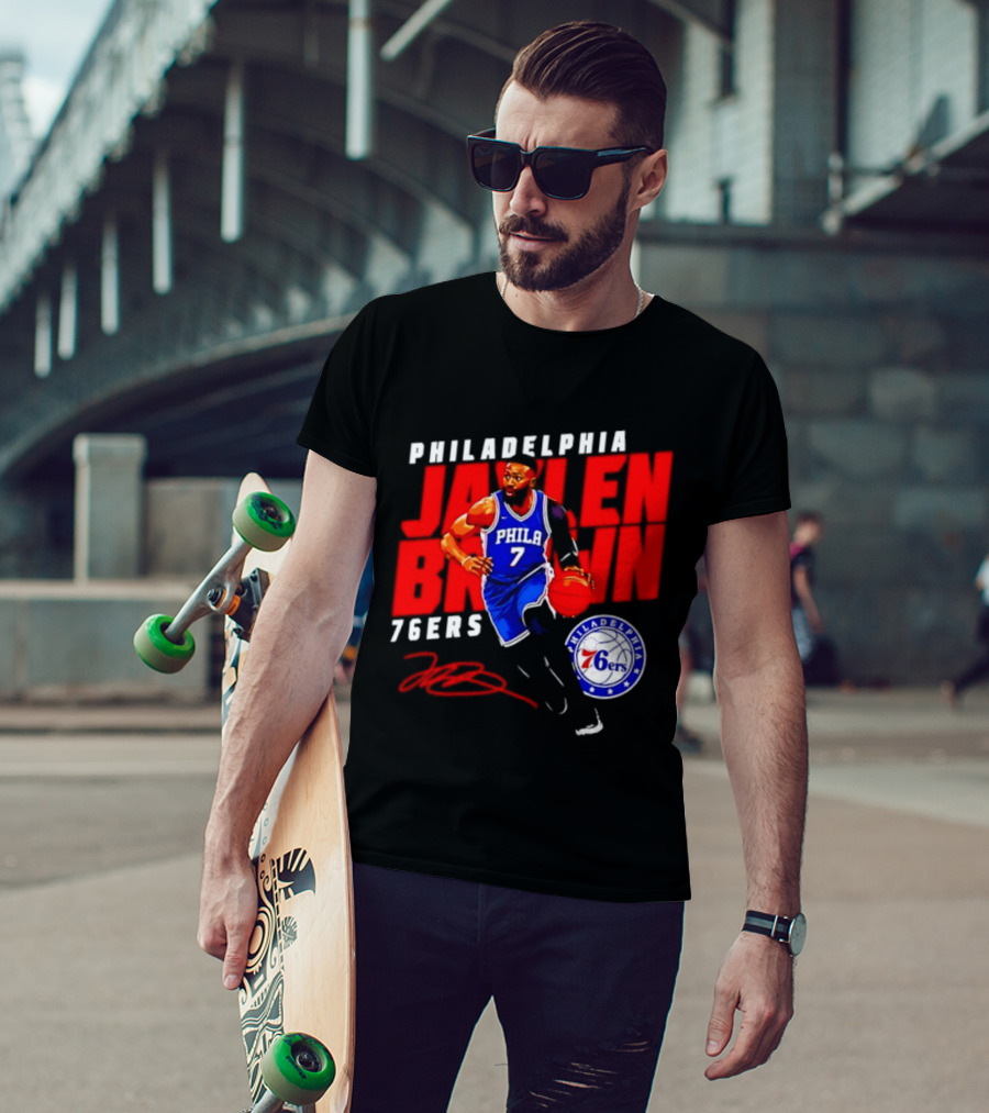 Philadelphia 76ers NBA Jalen Brown 7 Signature T-Shirt