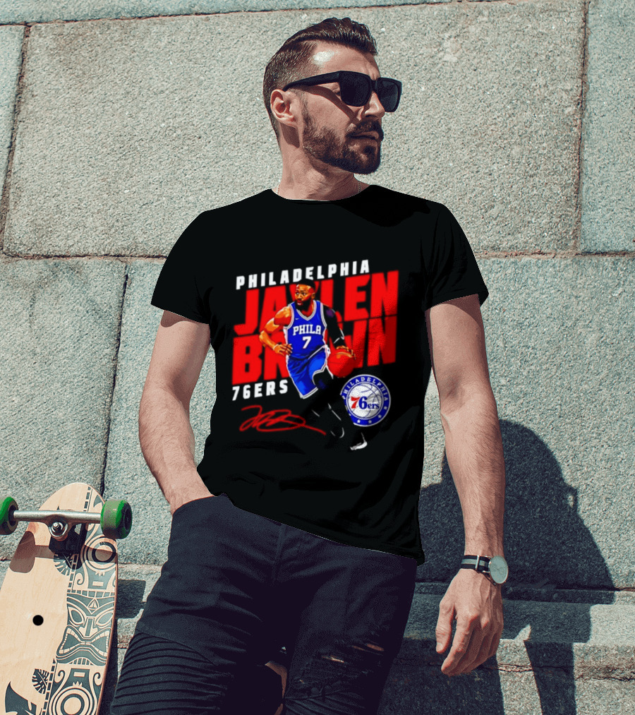 Philadelphia 76ers NBA Jalen Brown 7 Signature T-Shirt