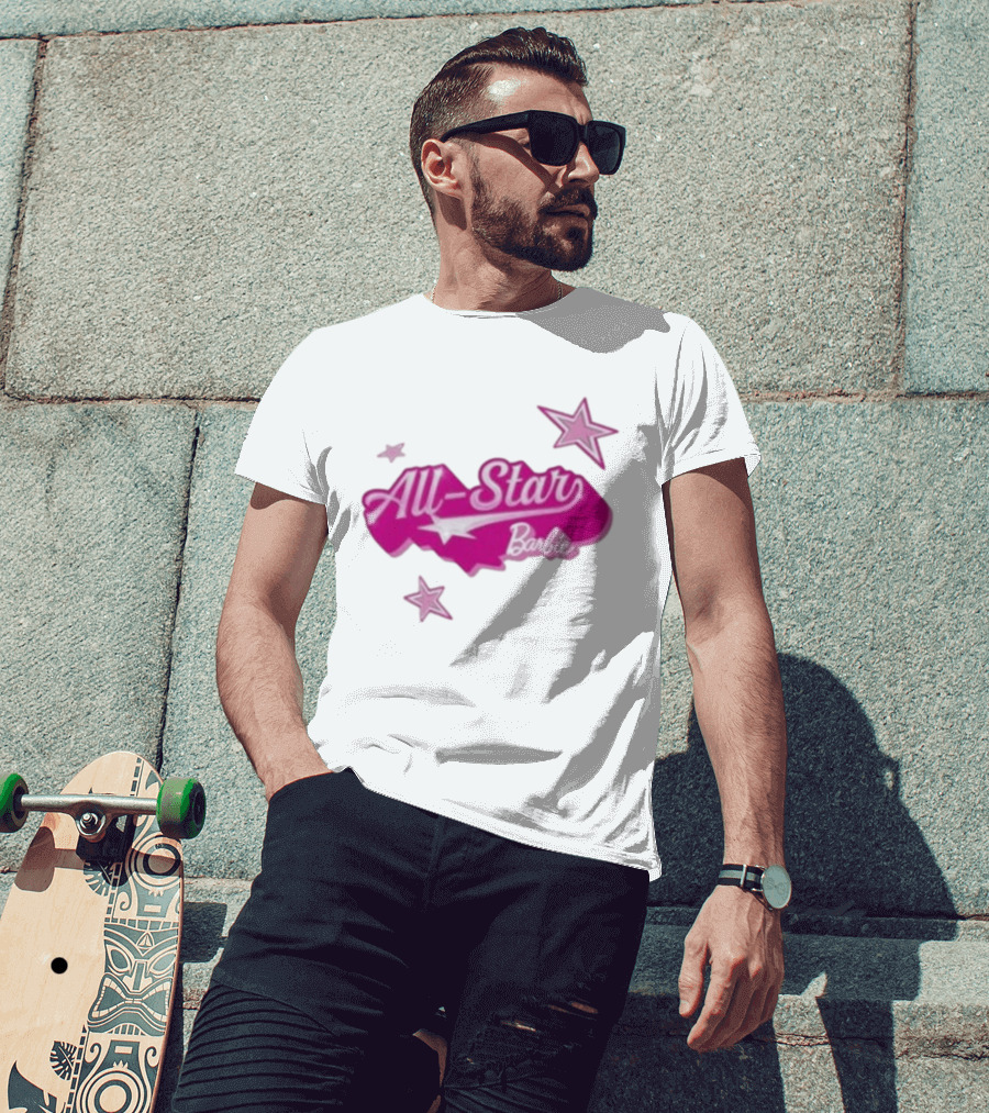 Angel Reese All Star Barbie Pink Star T-Shirt