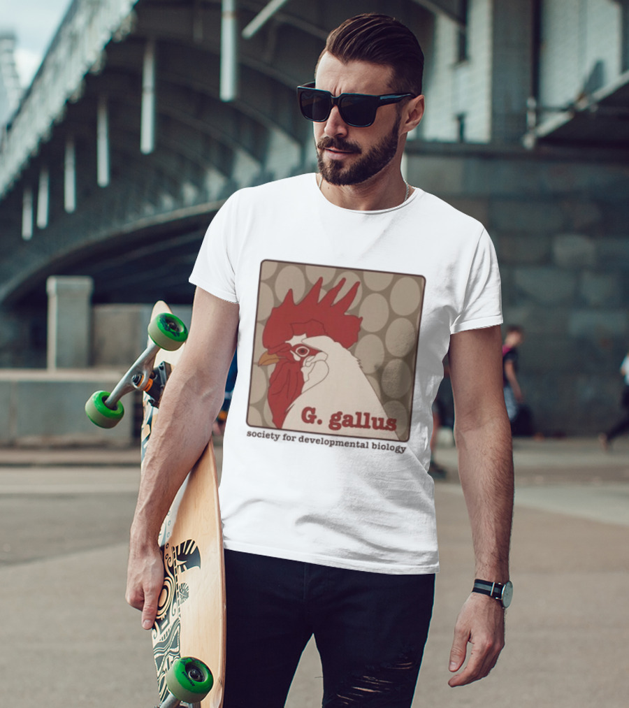 G Gallus Society For Developmental Biology Chicken Rooster Oval T-Shirt