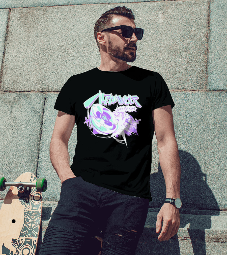 Alpha Wolf Left Rip USA Beyblade Anime Burst T-Shirt