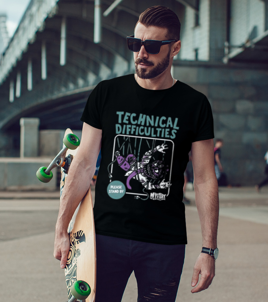 Technical Difficulties Mystery Wrestling Shop Villain Embrace Studio 54 T-Shirt