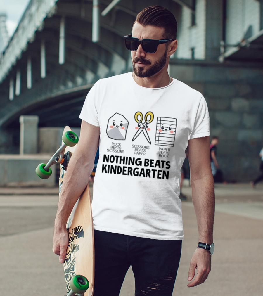 Rock Paper Scissors Kindergarten Fun Play Nothing Beats T-Shirt