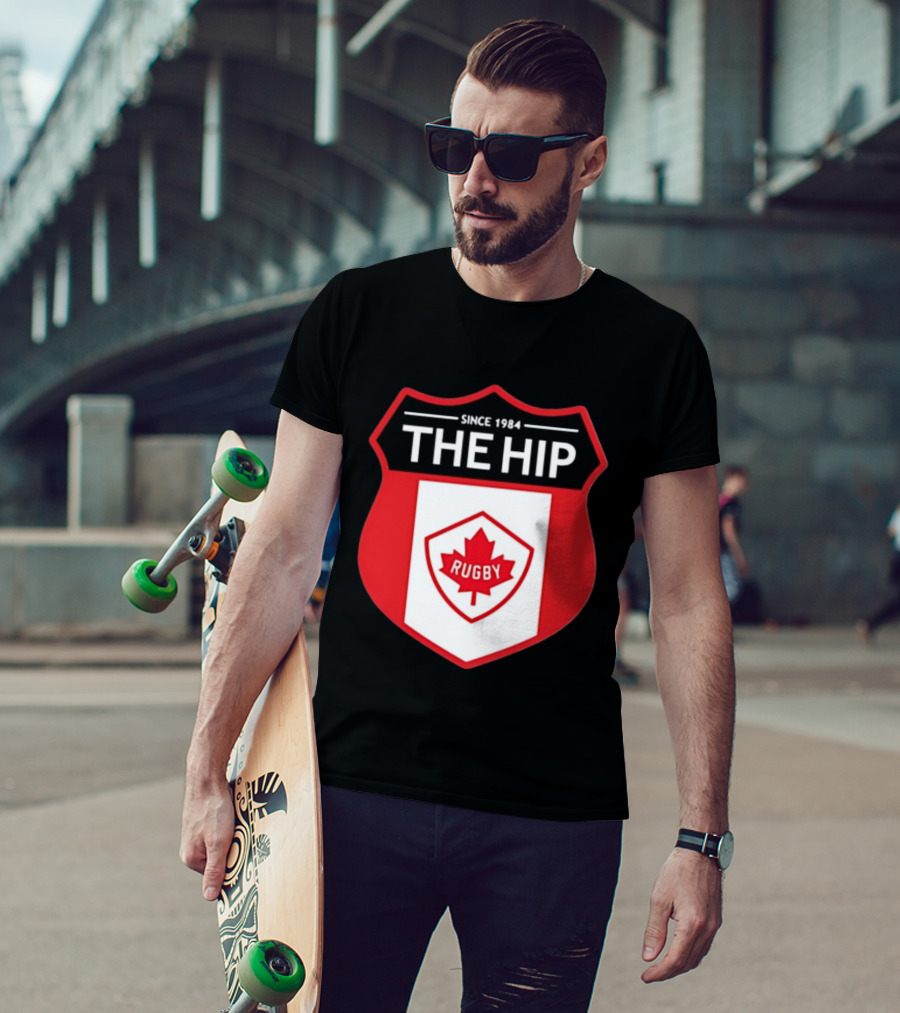 Canada Rugby The Hip Since 1984 Shield Maple Leaf Rugby T-Shirt