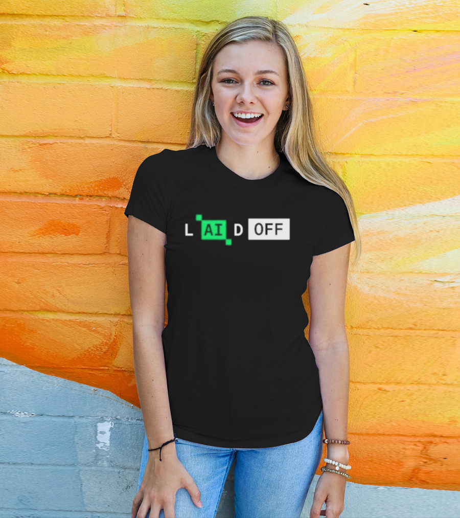 Laid Off AI Artificial Intelligence Tech Layoffs Green Circuit T-Shirt