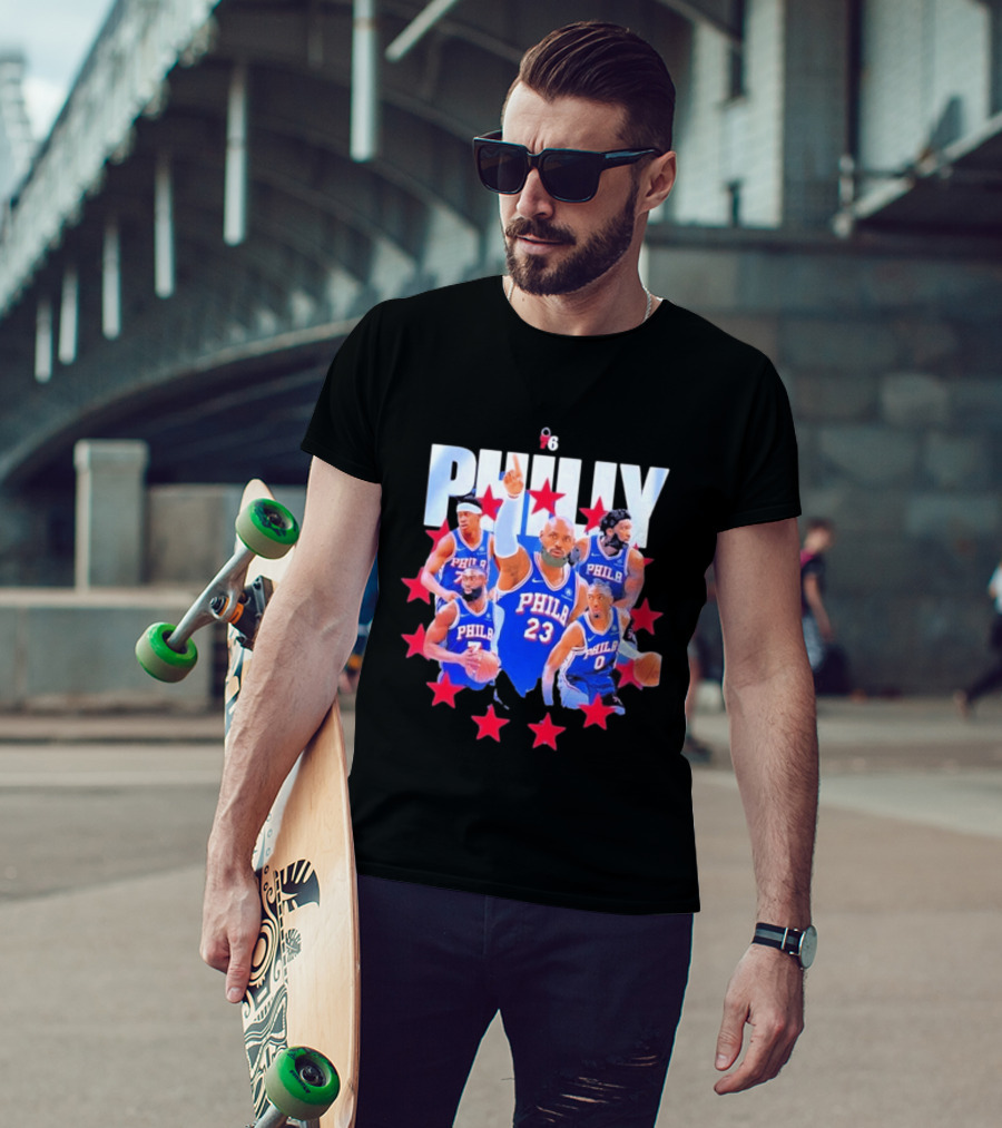 Philly LeBron James Philadelphia 76ers Basketball Mix 23 Stars T-Shirt