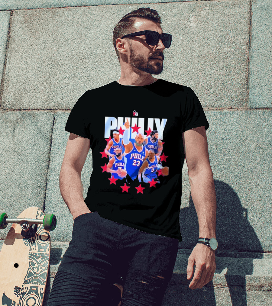 Philly LeBron James Philadelphia 76ers Basketball Mix 23 Stars T-Shirt