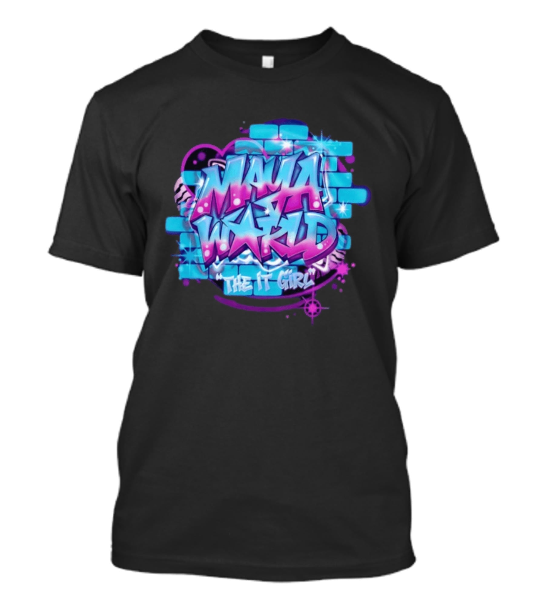 Maya World The IT Girl Vibrant Graffiti T-Shirt